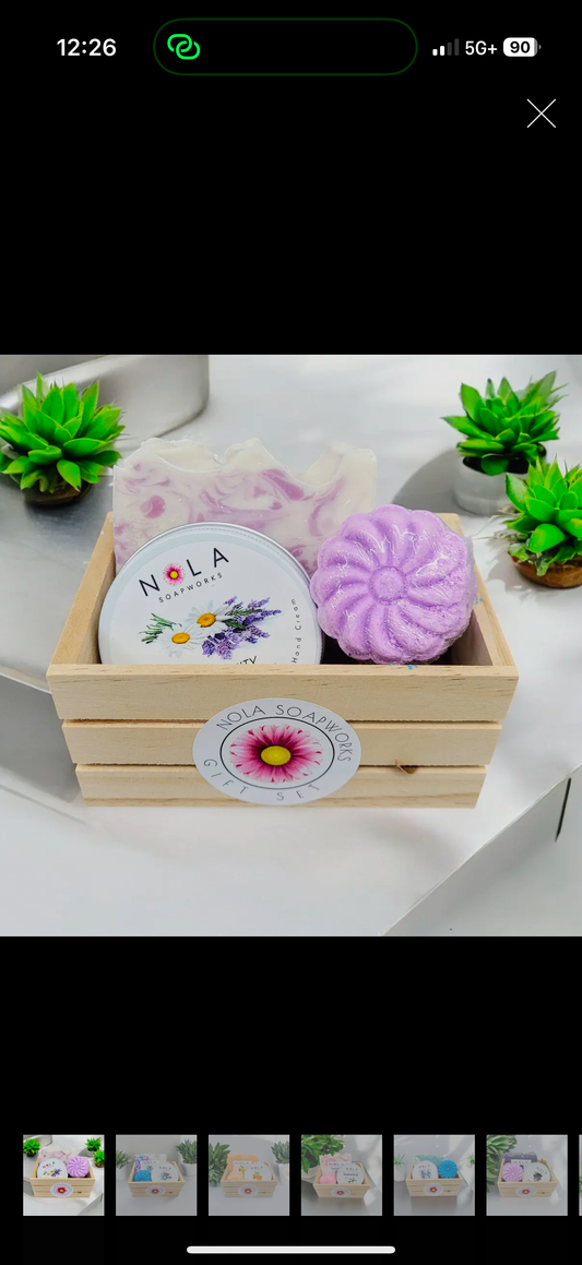 Nola soap works lavender gift set