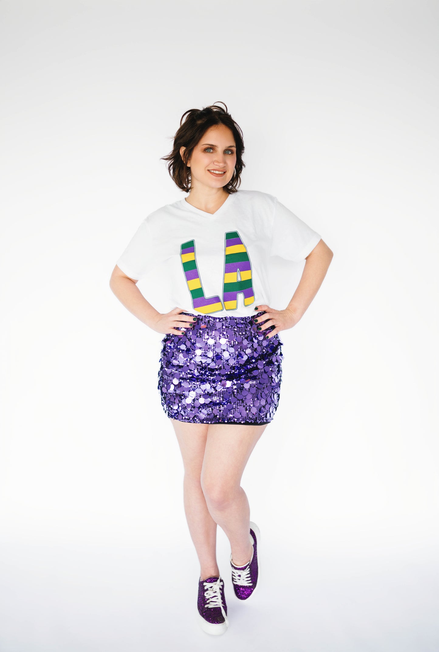 Short sleeve mardigras T-Shirt.