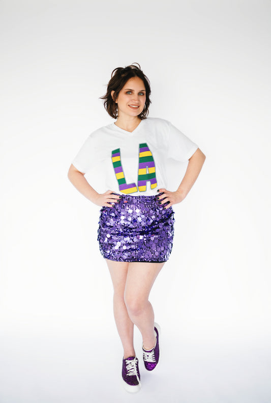 Short sleeve mardigras T-Shirt.